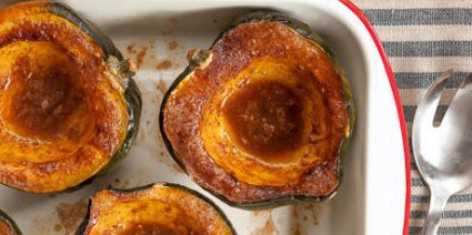 Glazed Acorn Squash with Cinnamon