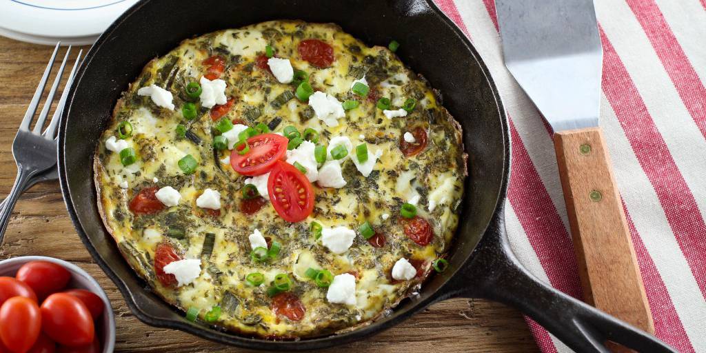 Low-FODMAP Tomato and Leek Frittata