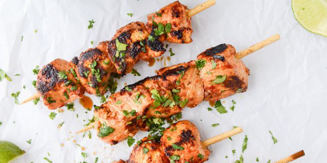 Chicken Kabob with Asian Dipping Sauce