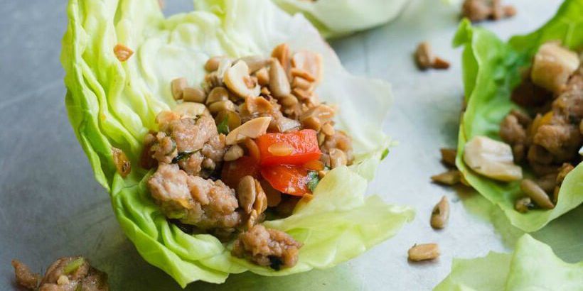 Healthy Lentil Turkey Lettuce Wraps