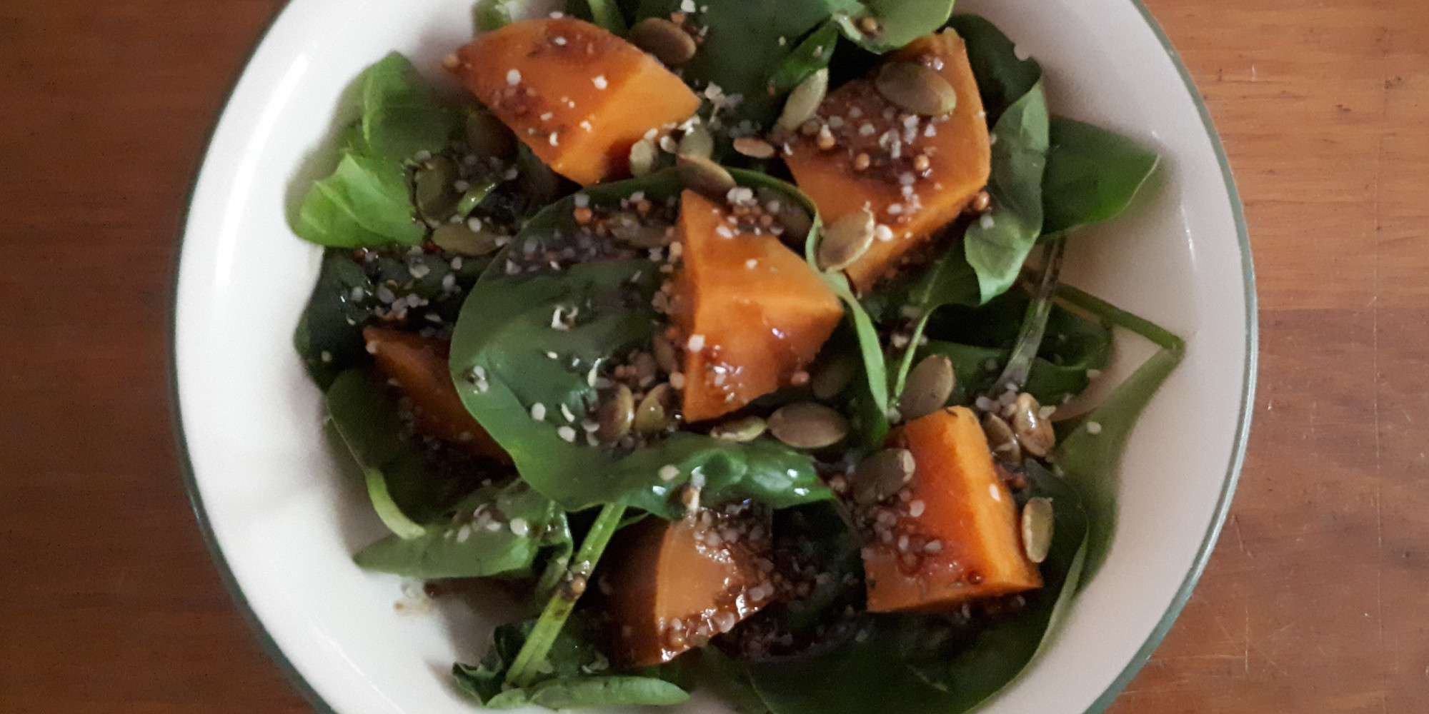 Spinach and Sweet Potato Salad