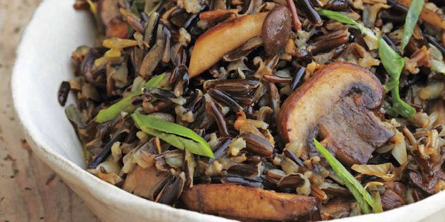 Wild Rice with Balsamic Cremini Mushrooms