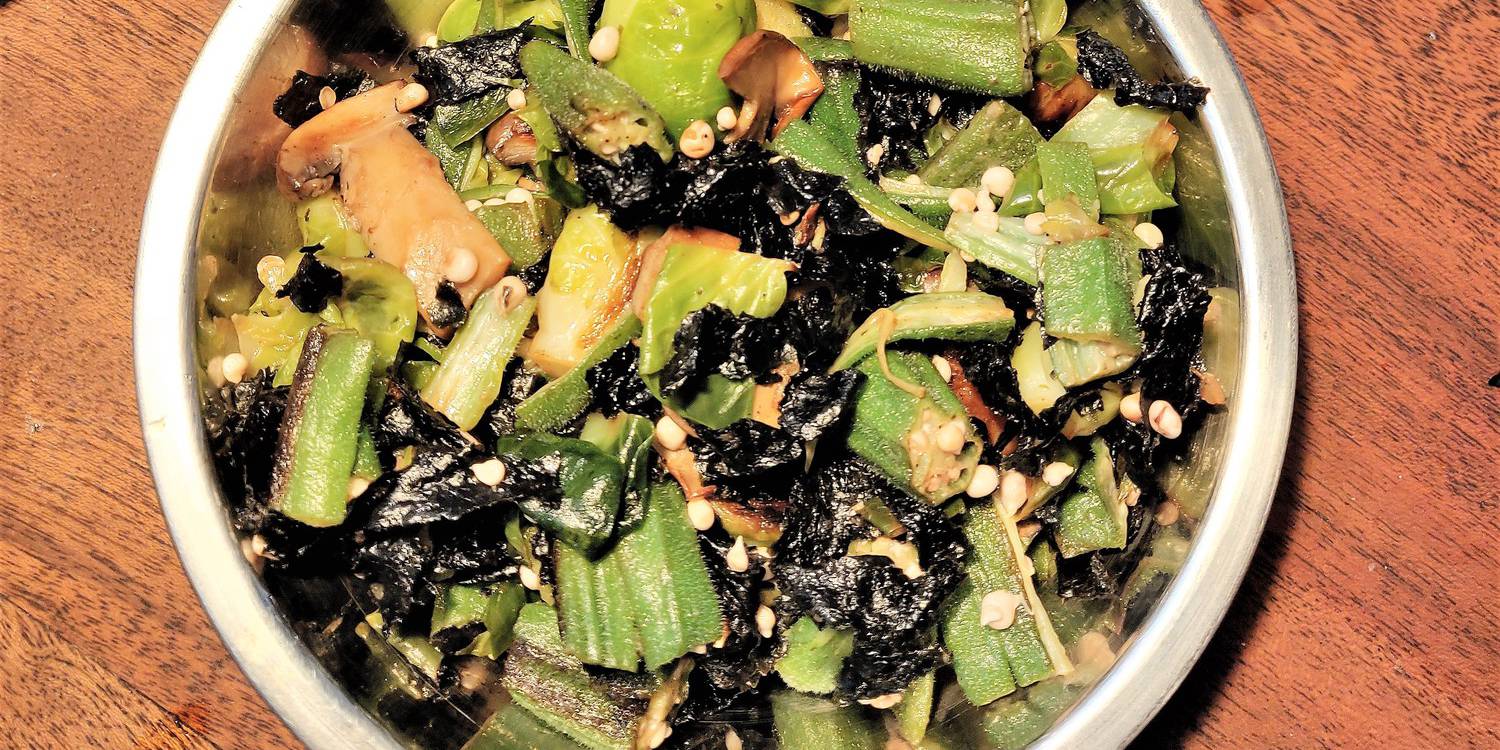 Okra and Mushroom Stir Fry