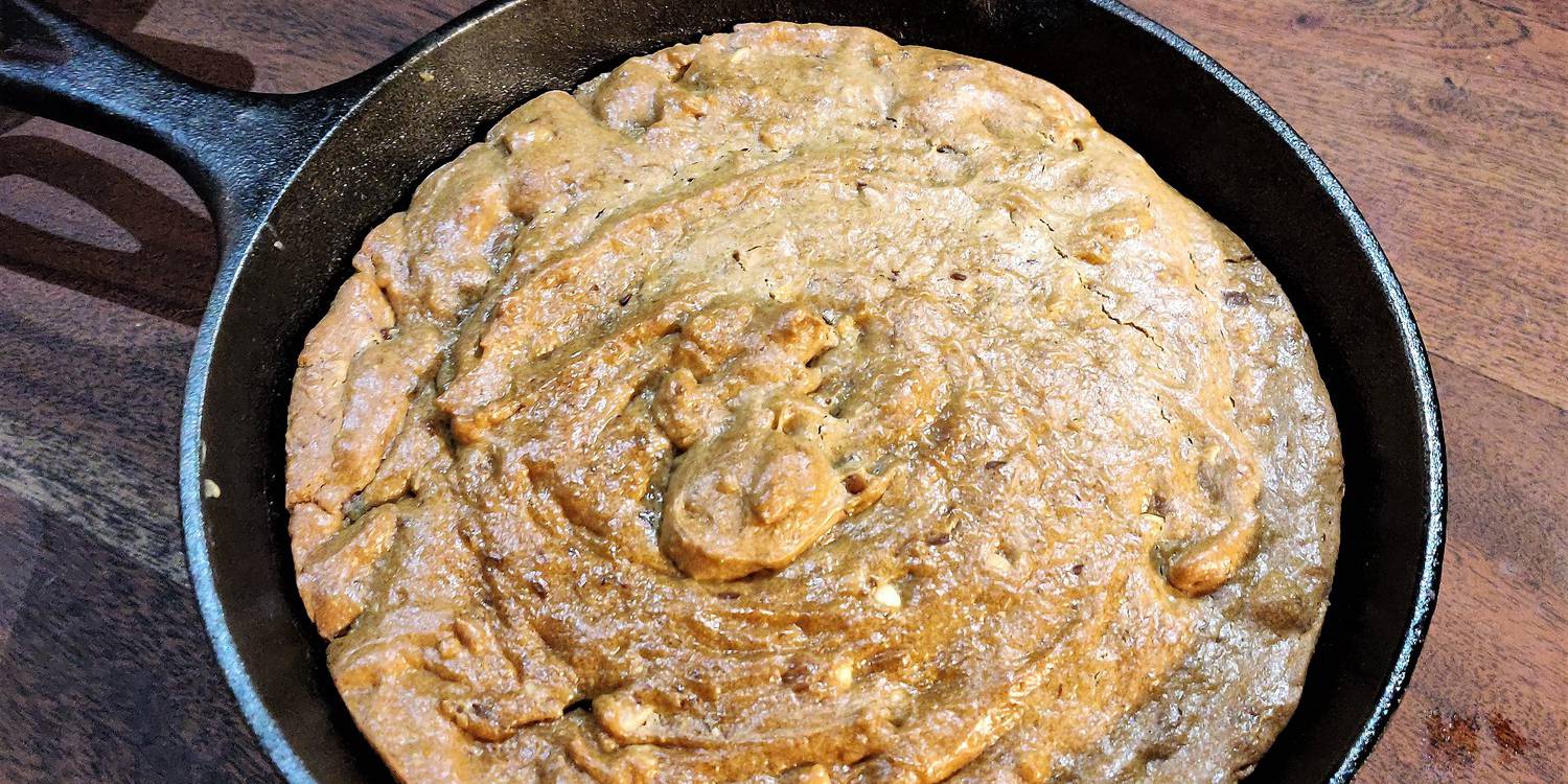 Almond Butter Skillet Cookie