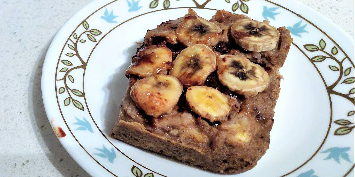 Vegan Chocolate Pecan Banana Blondie