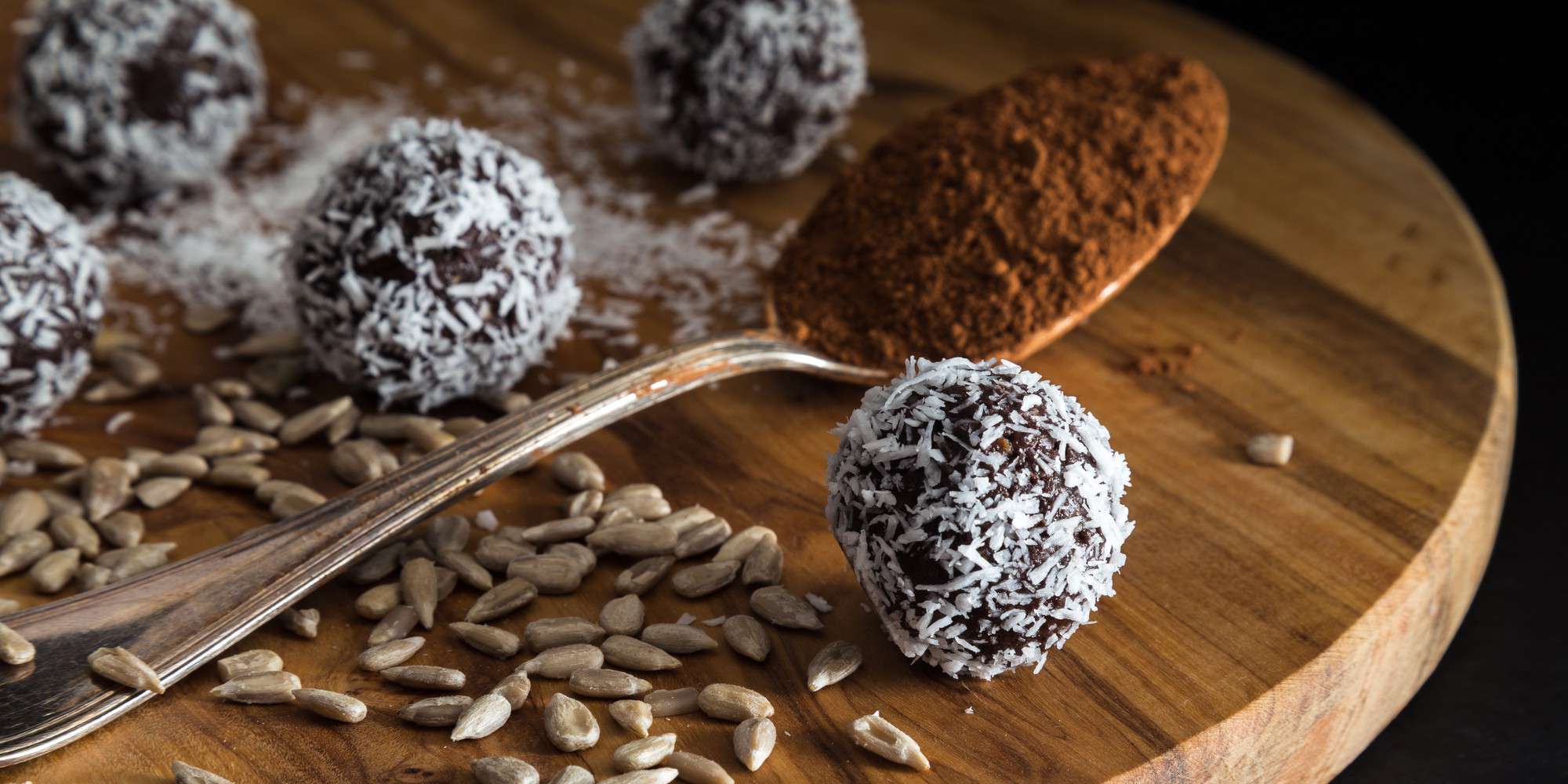 Dark Chocolate Coconut Energy Balls