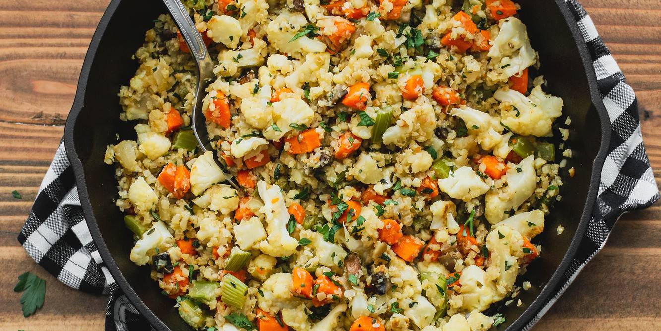 Stovetop Cauliflower Rice Stuffing