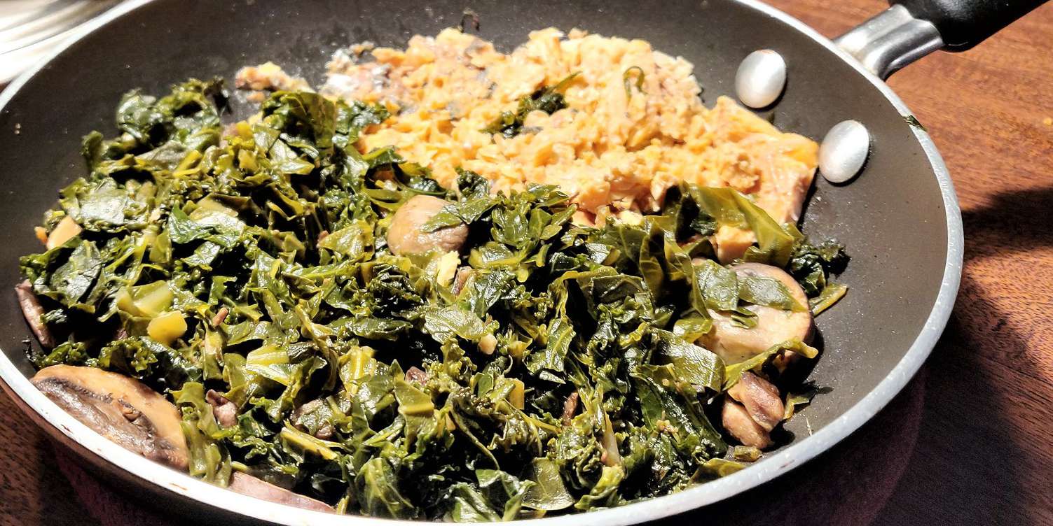 Collard Green and Shiitake Saute