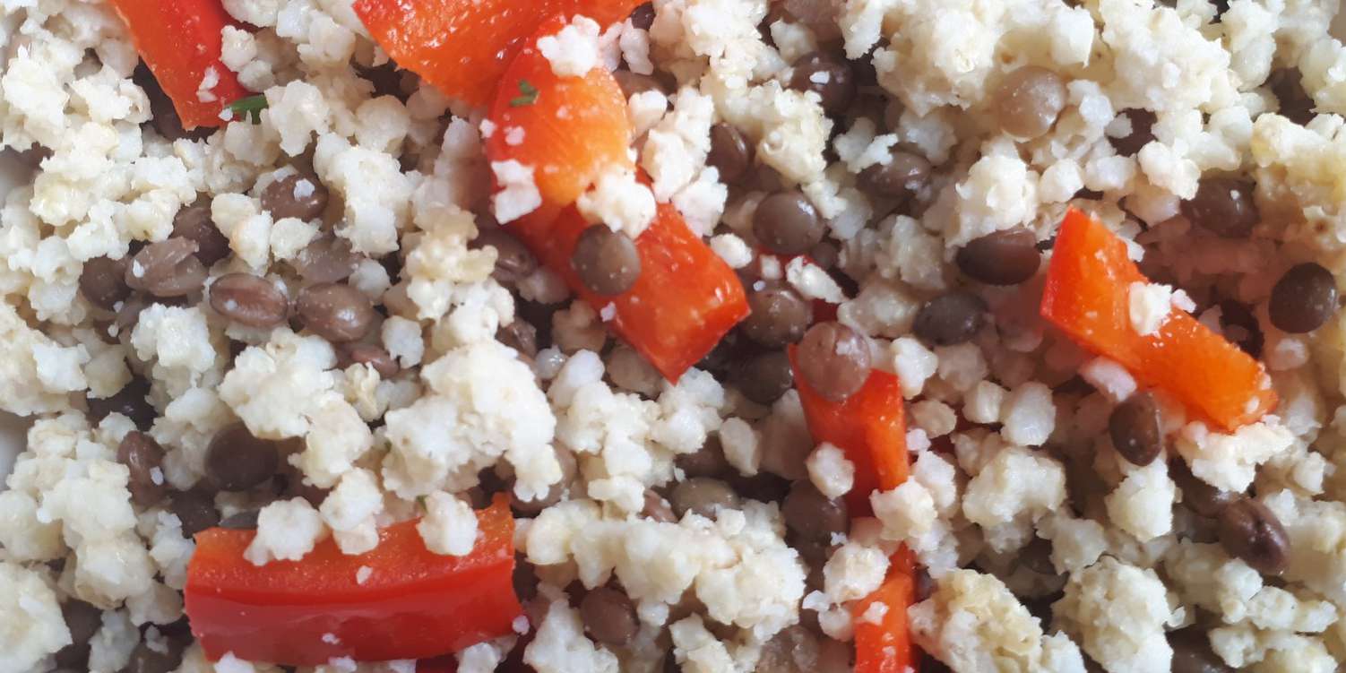 Millet and Lentils with Bell Peppers
