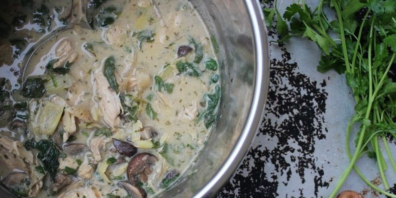 Instant Pot Creamy Artichoke Chicken Stew