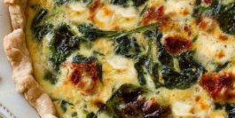 Goat Cheese Spinach & Sun-Dried Tomato Quiche