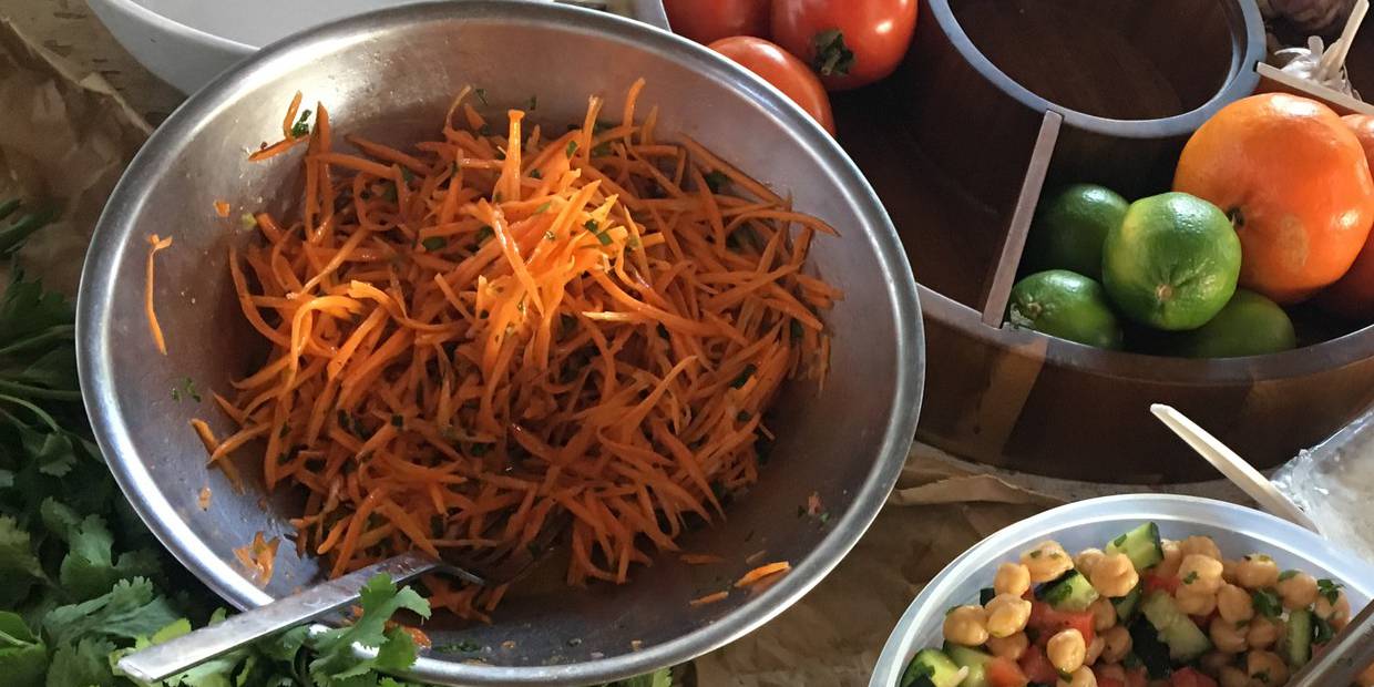 Carrot Salad with Feta, Parsley and Harissa