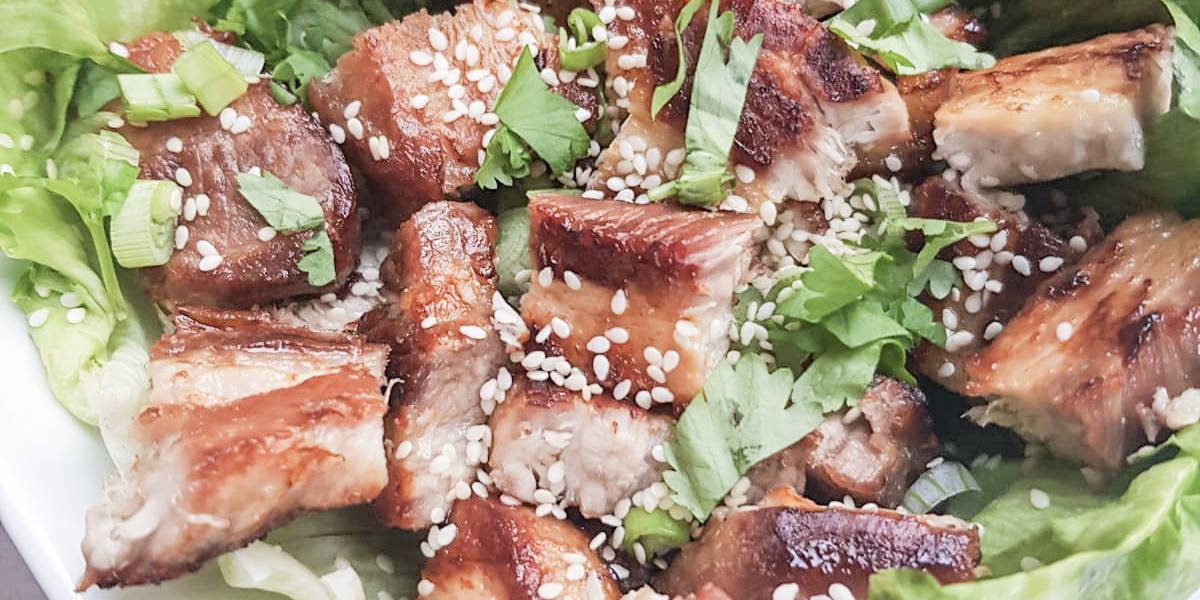 Crispy Pork Bites With Blue Cheese Sauce