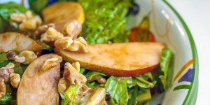 Pear & Apple Salad with Chocolate Vinaigrette