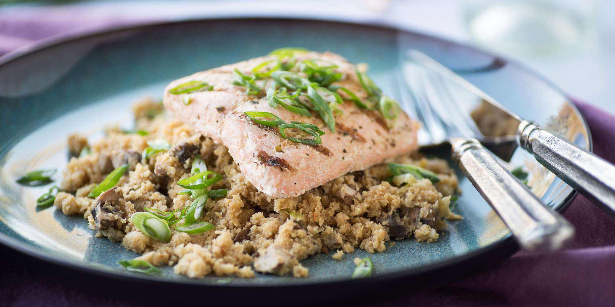 Easy Japanese-Style Salmon & "Rice"