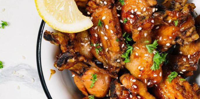 Sticky Kicking Sesame Wings