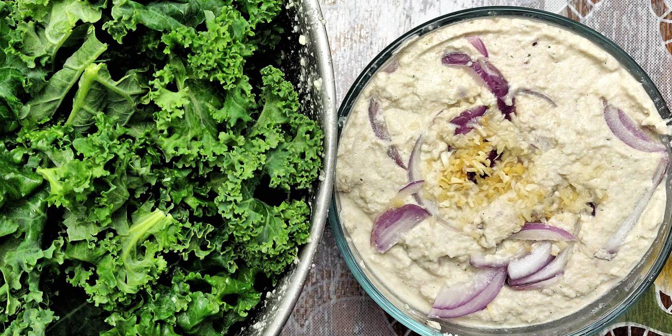 Sour Cream and Onion Kale Chips