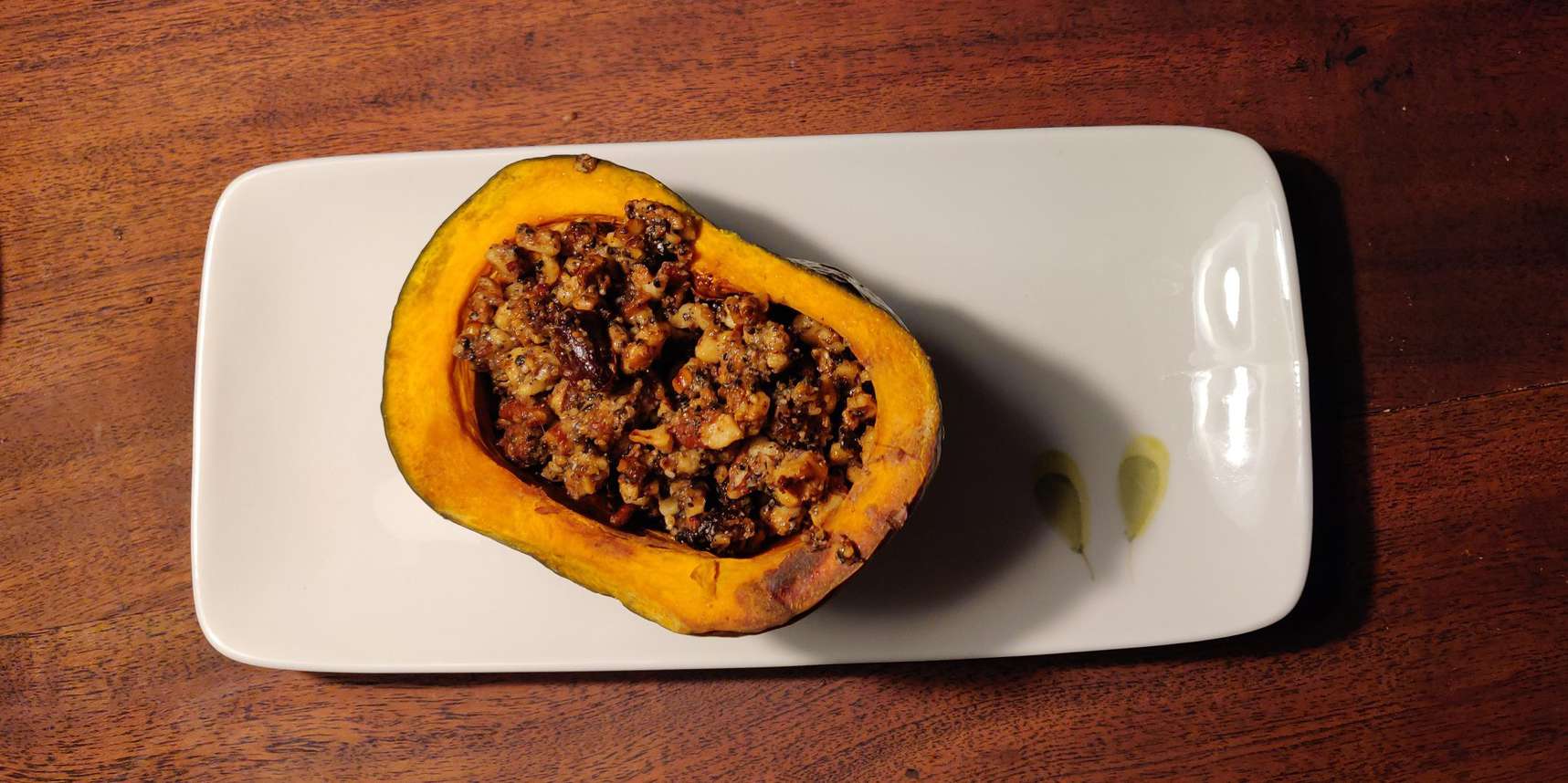 Walnut Stuffed Squash Dessert