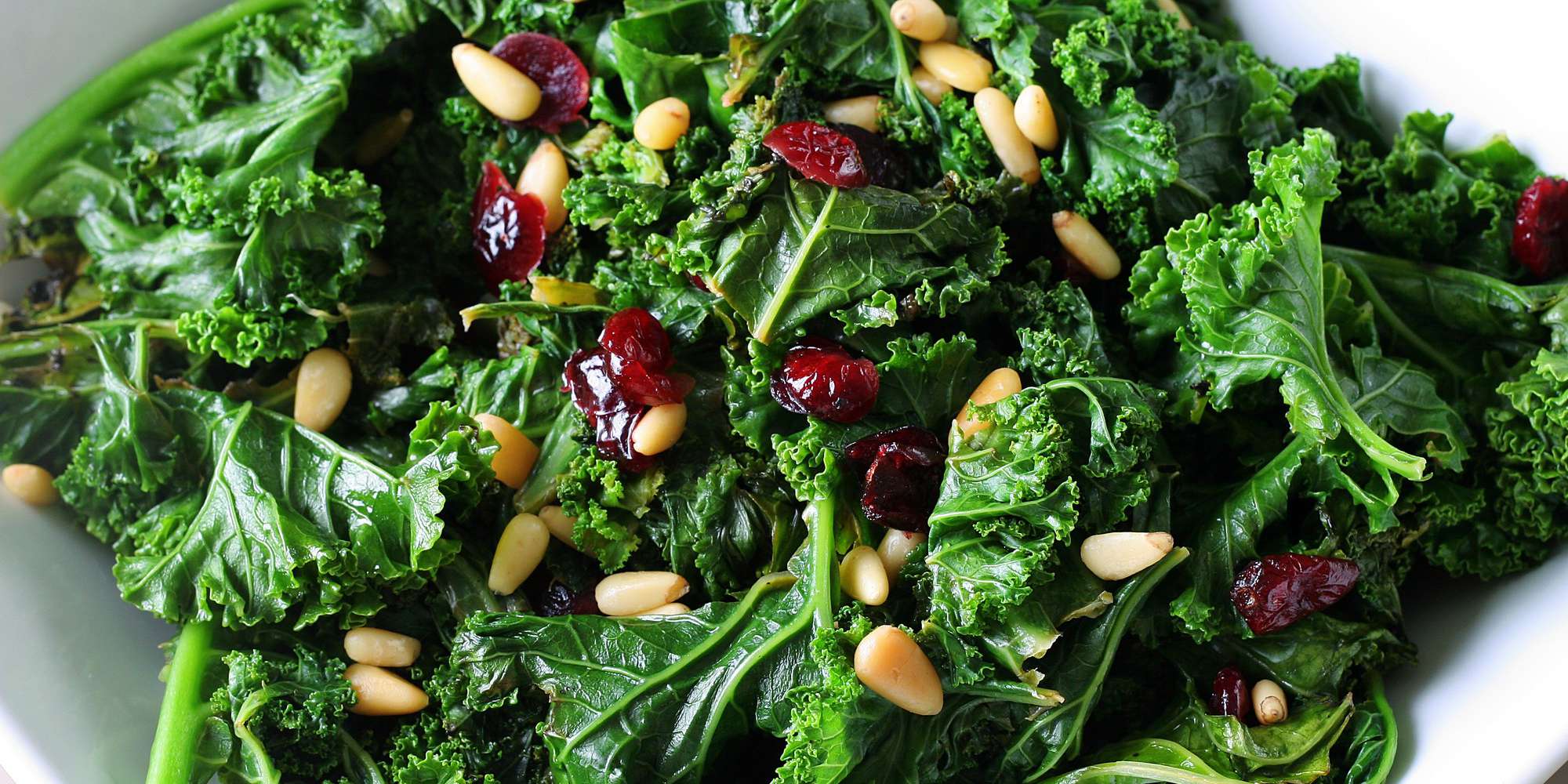 Balsamic Kale Salad with Fig and Pine Nuts