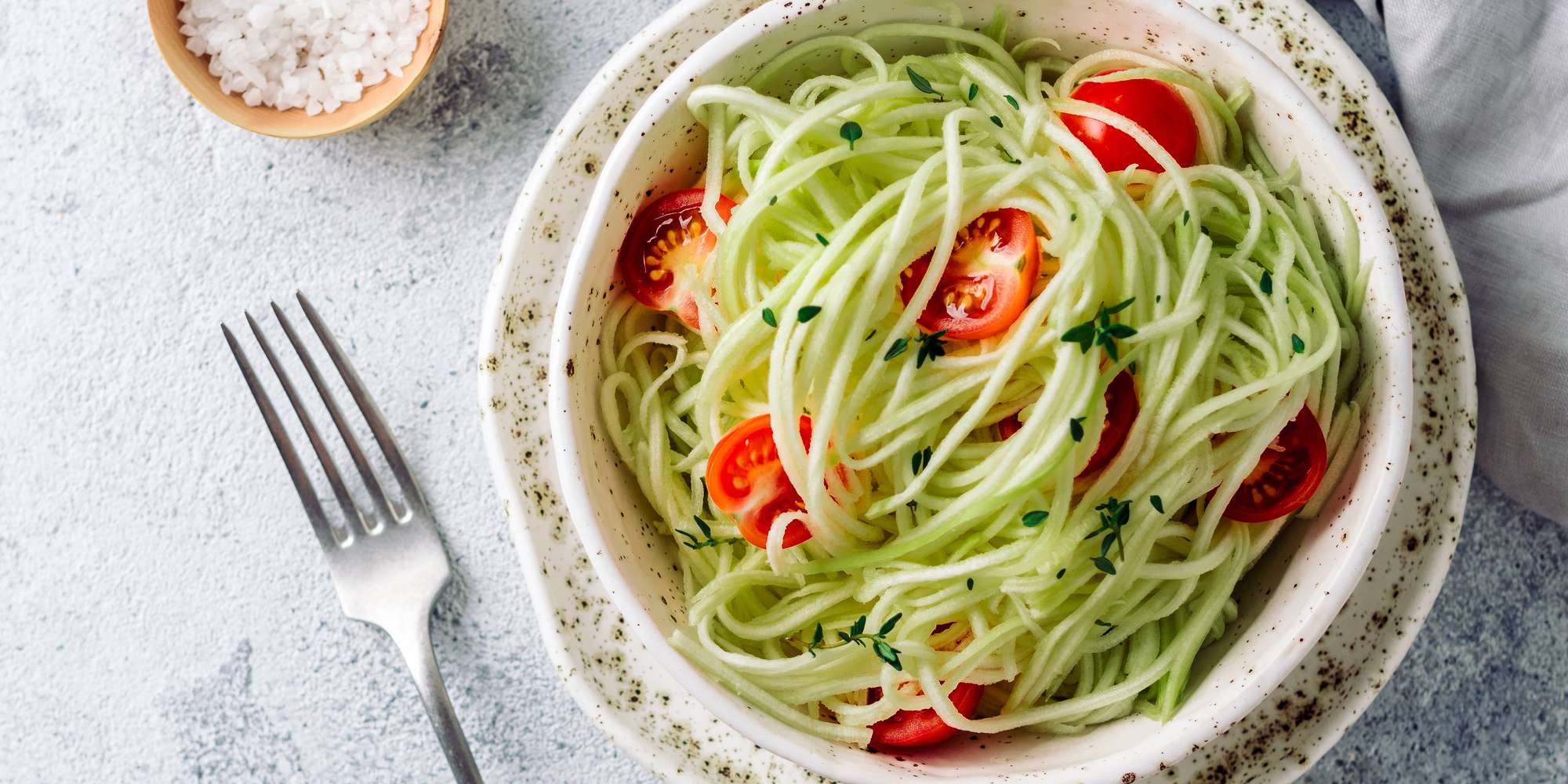 Zucchini Pasta with Tomatoes