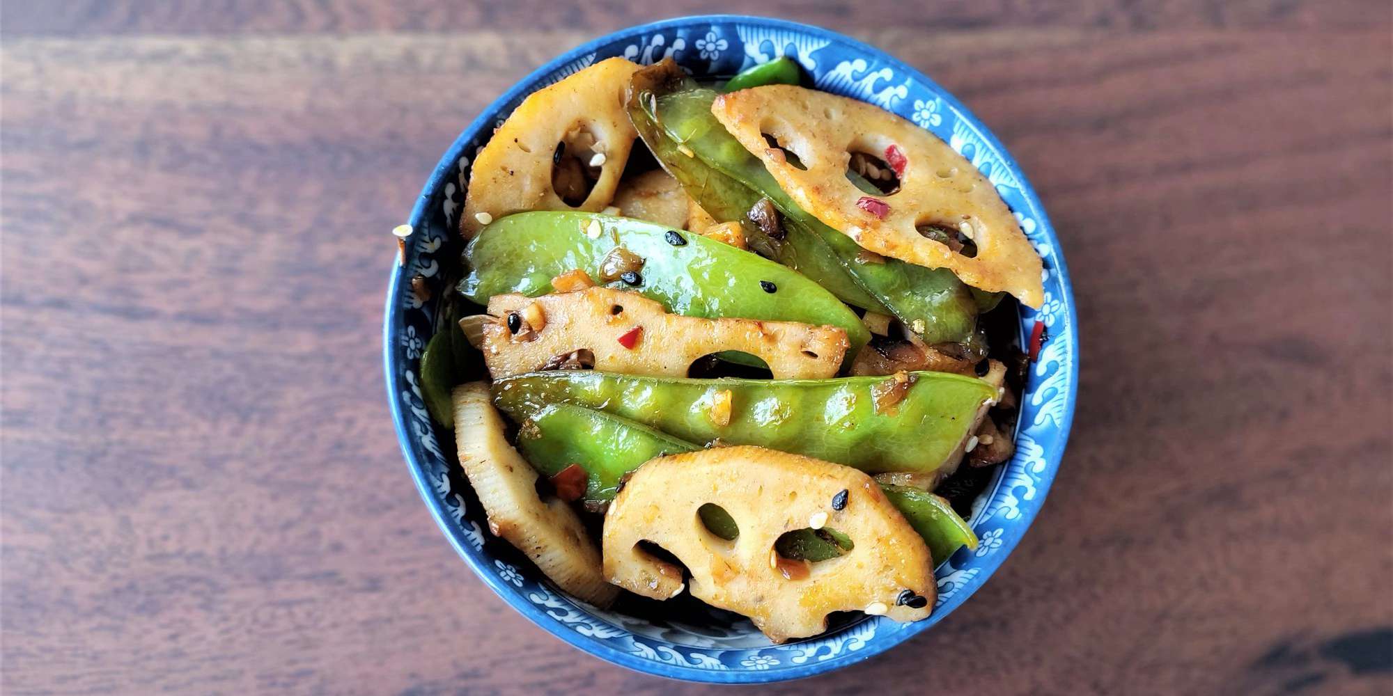 Chili Lotus Root and Snow Pea Saute