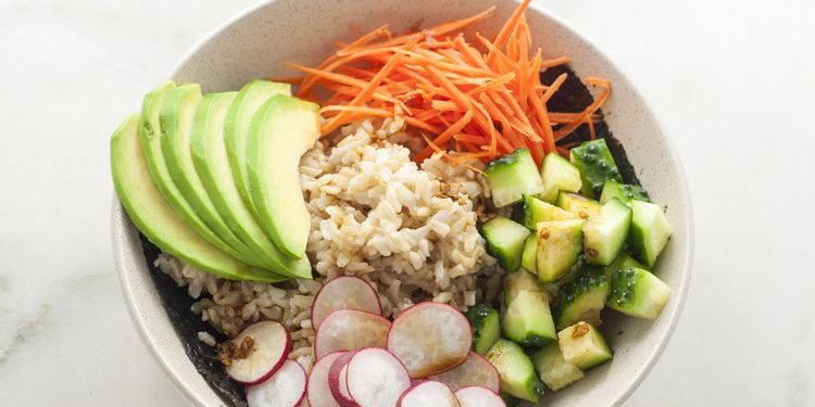 10-Minute Vegetarian “Sushi” Bowl Recipe