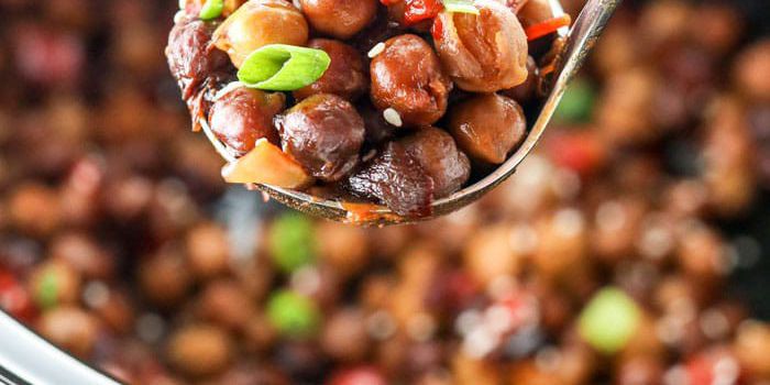 Slow Cooker Kung Pao Chickpeas