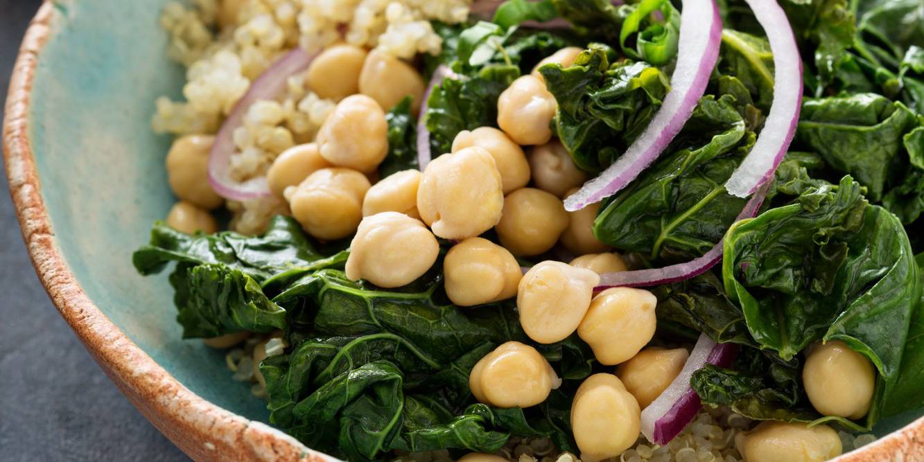 Kale Salad with Roasted Chickpeas