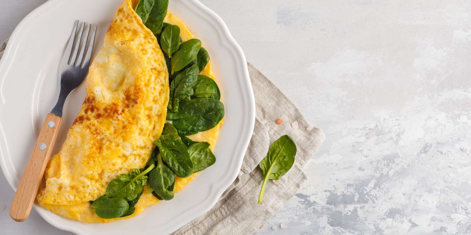 Spinach and Bell Pepper Omelette
