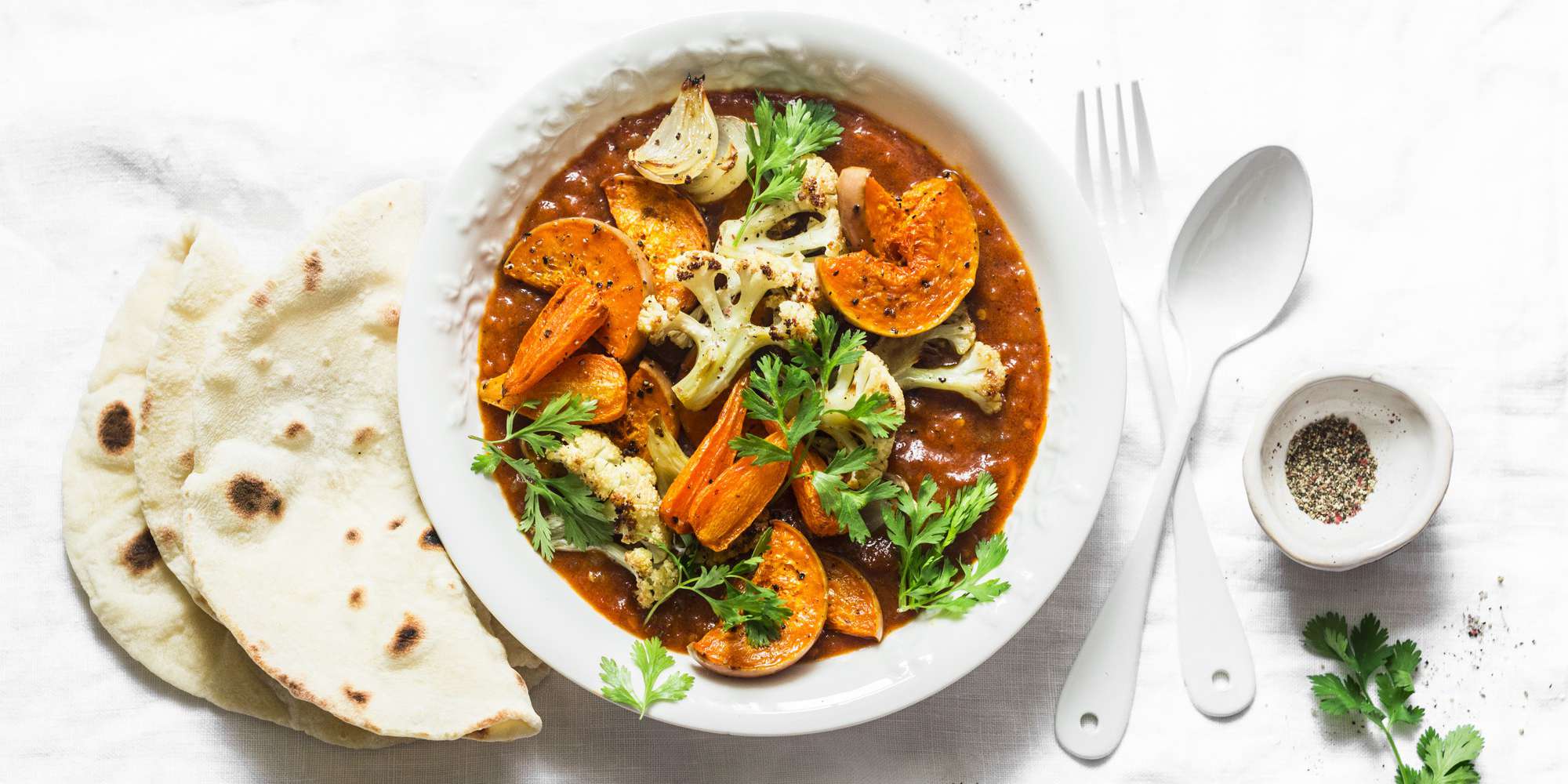 Curried Lentils, Sweet Potato and Cauliflower