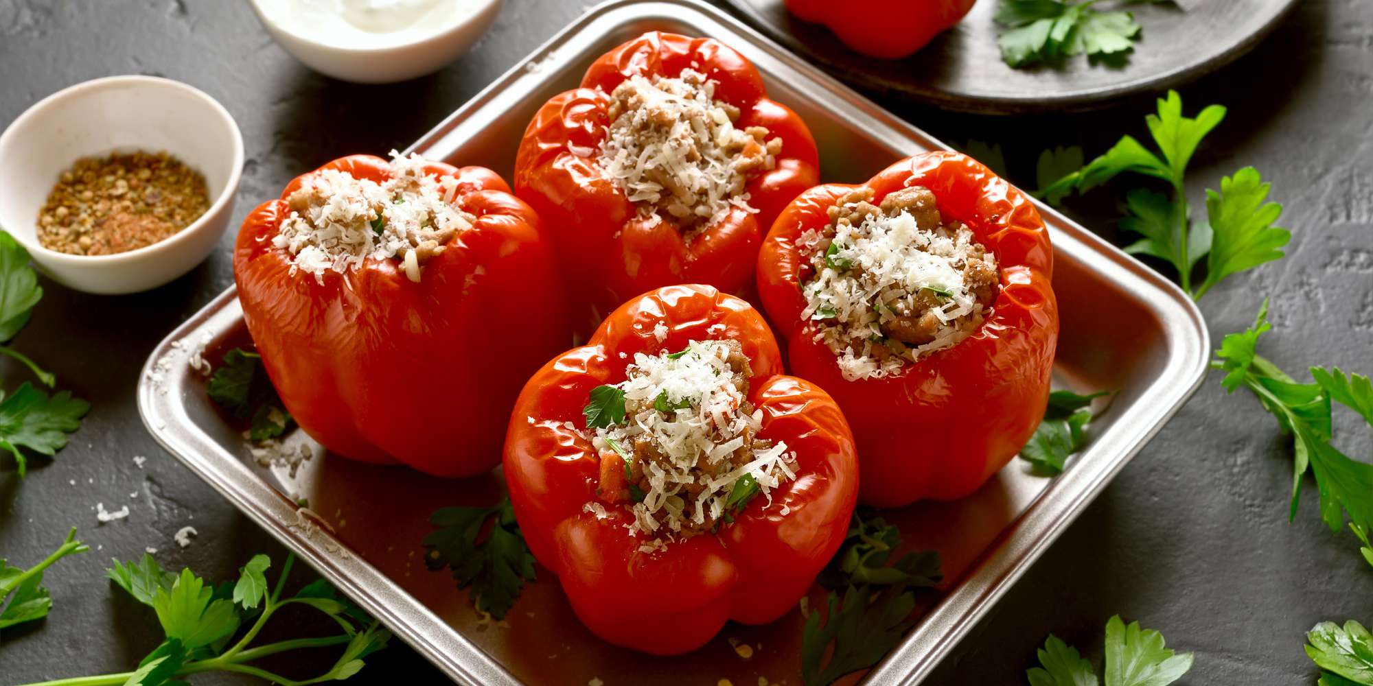 Italian-Style Stuffed Red Peppers