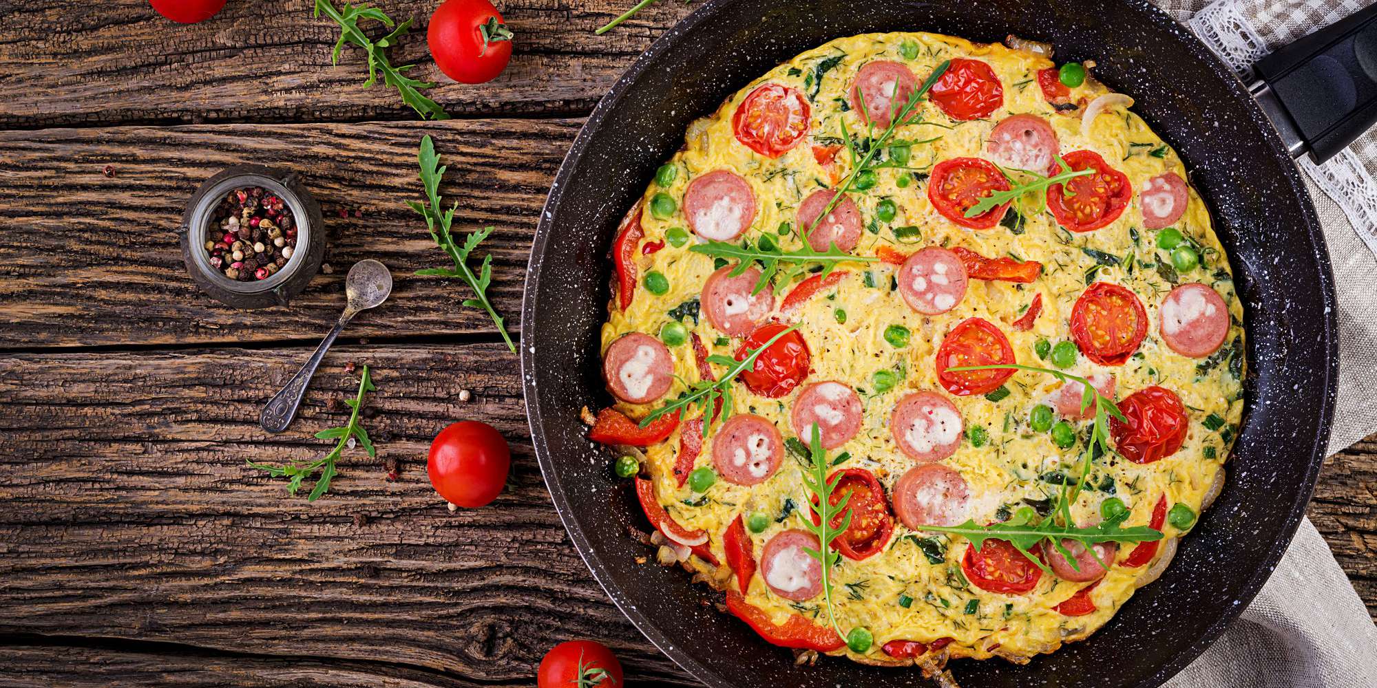 Broccoli, Tomato & Feta Frittata