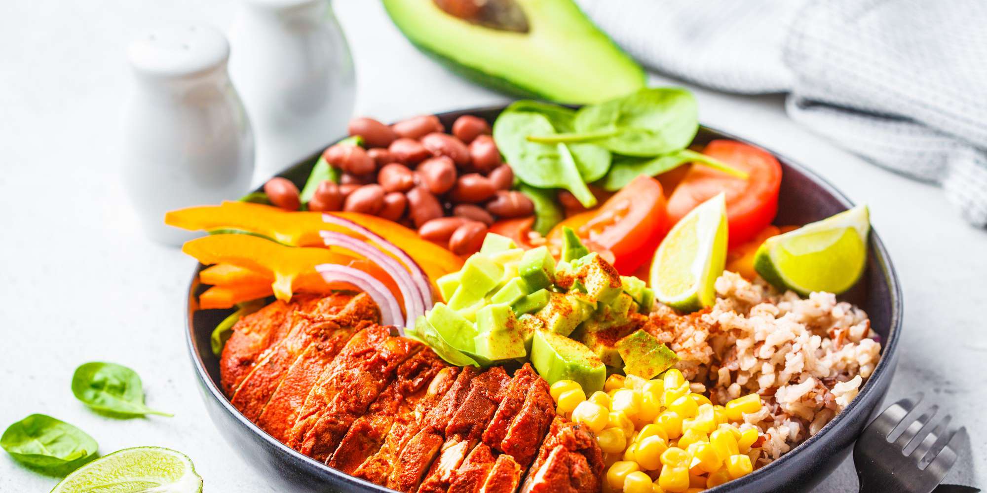 Crock Pot Chicken & Black Bean Taco Salad