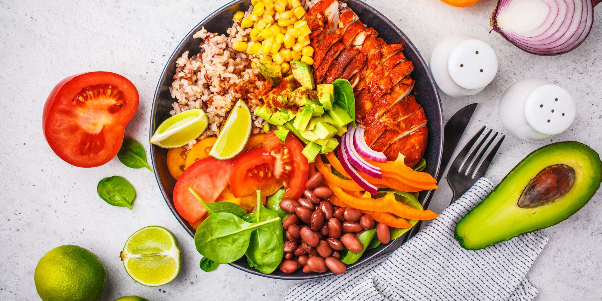 Brown Rice Fiesta Bowl with Chicken