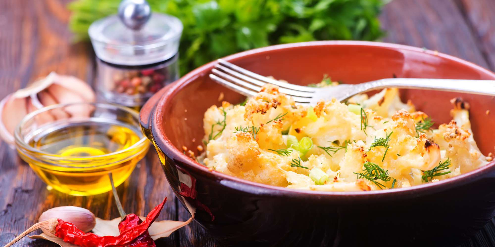 Mashed Cauliflower Breakfast Bowls