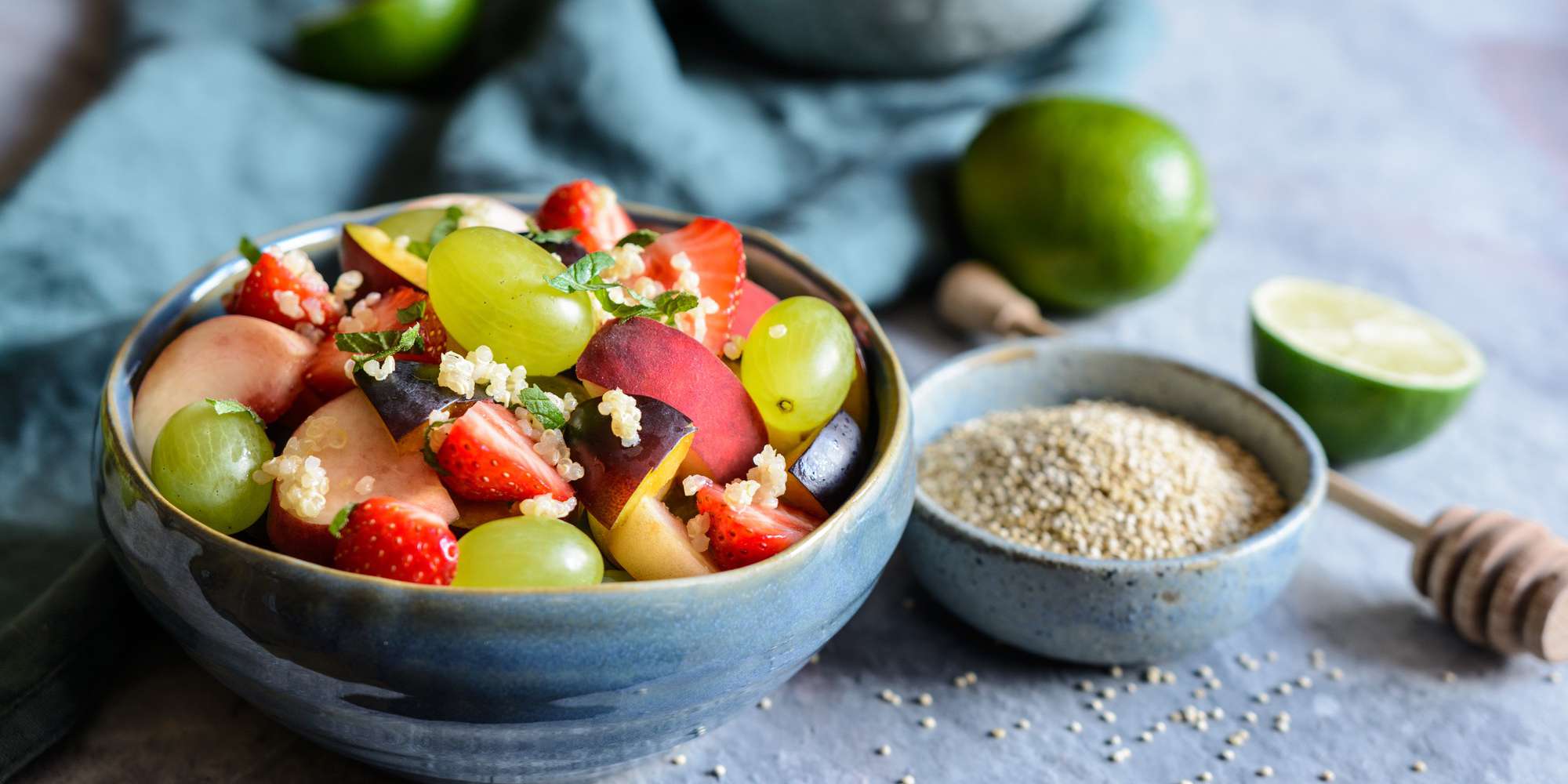 Honey Lime Quinoa Fruit Salad