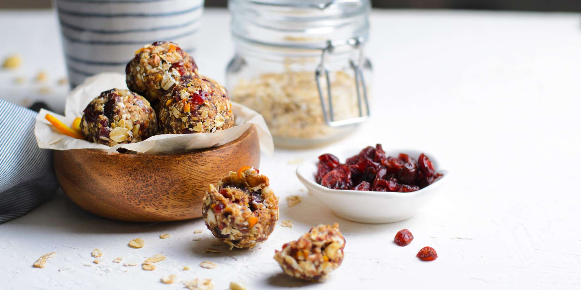 Gluten Free Energy Balls with Peanuts & Cherries