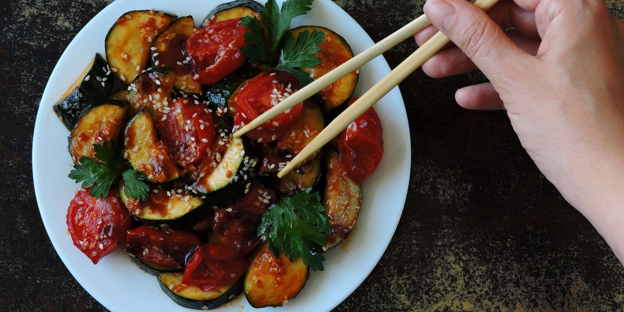 Sauteed Zucchini with Plum Tomatoes [BF]