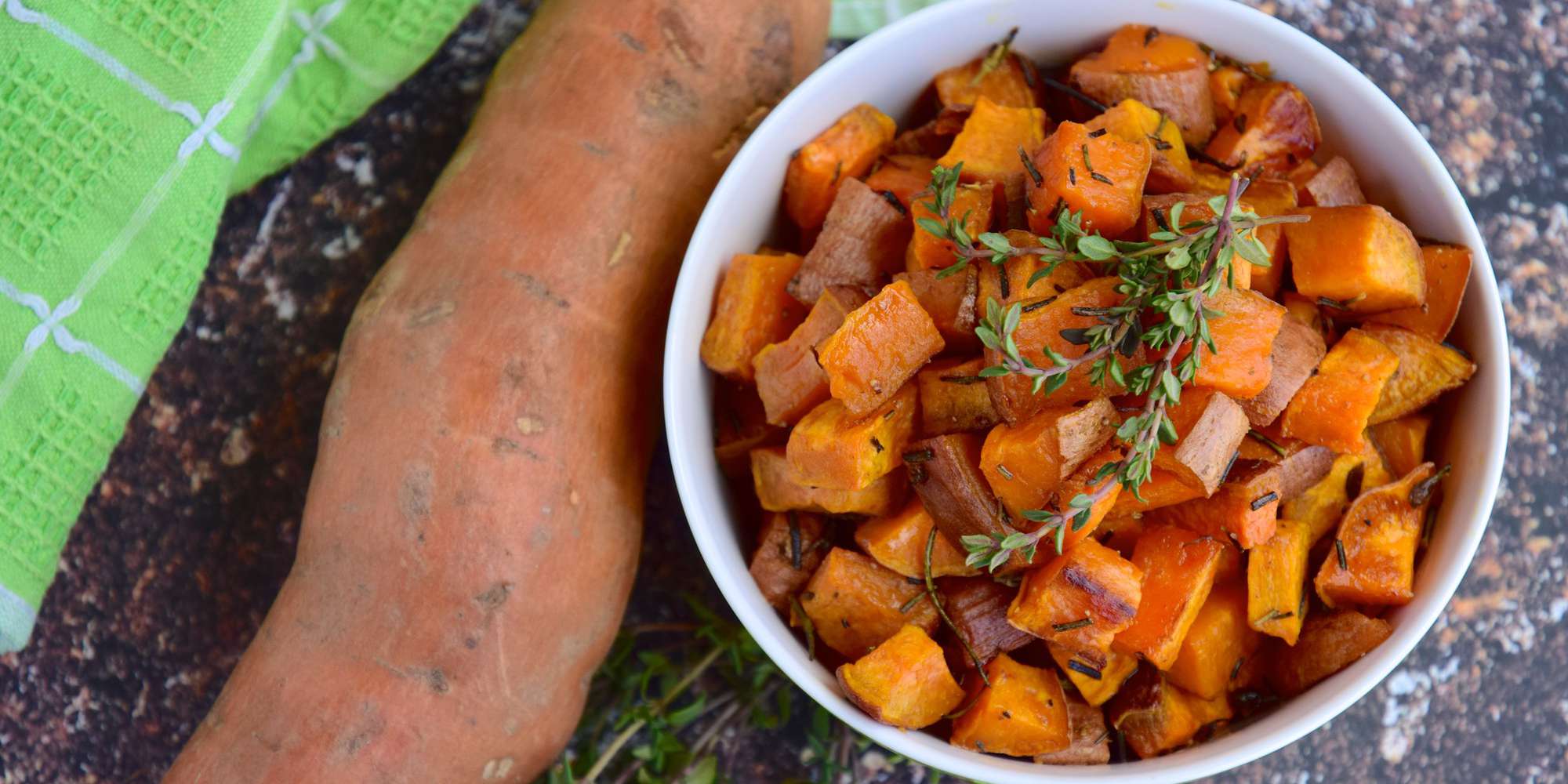 Maple-Roasted Sweet Potatoes with Lemon Juice