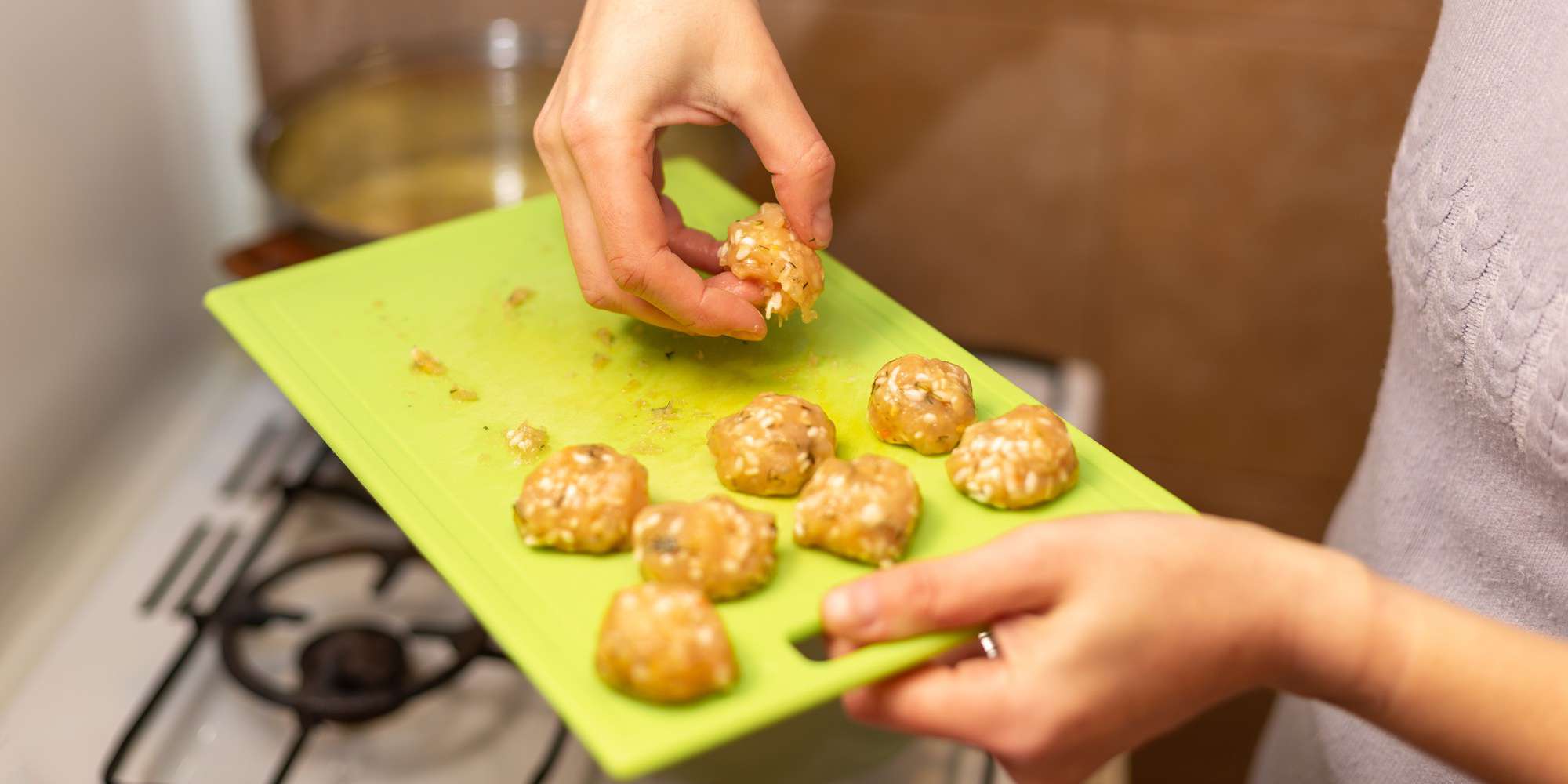 Turkey Meatballs Over Greens