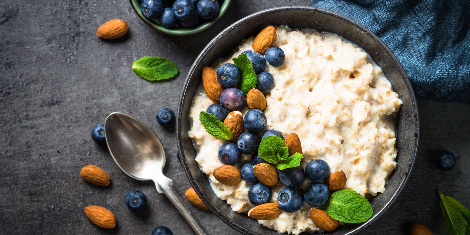 Simmered Blueberry Coconut Porridge