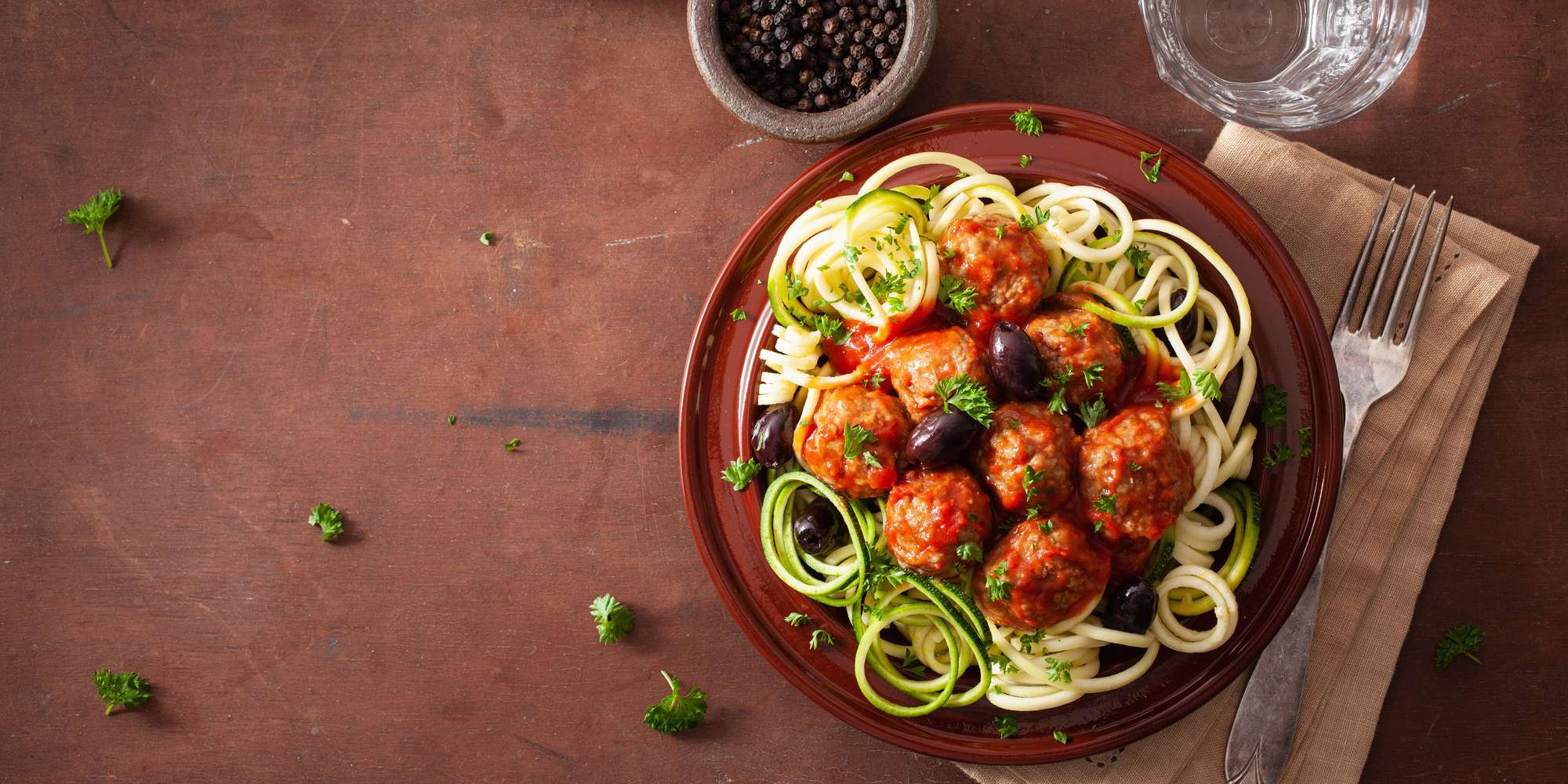 Zoodles and Turkey Meatballs