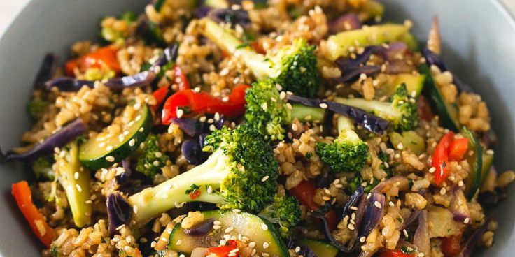 Brown Rice Stir-Fry with Vegetables