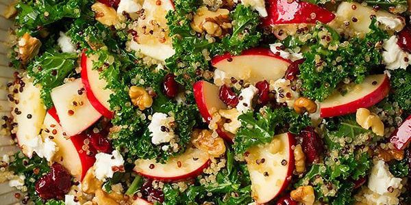 Autumn Kale Apple and Quinoa Salad