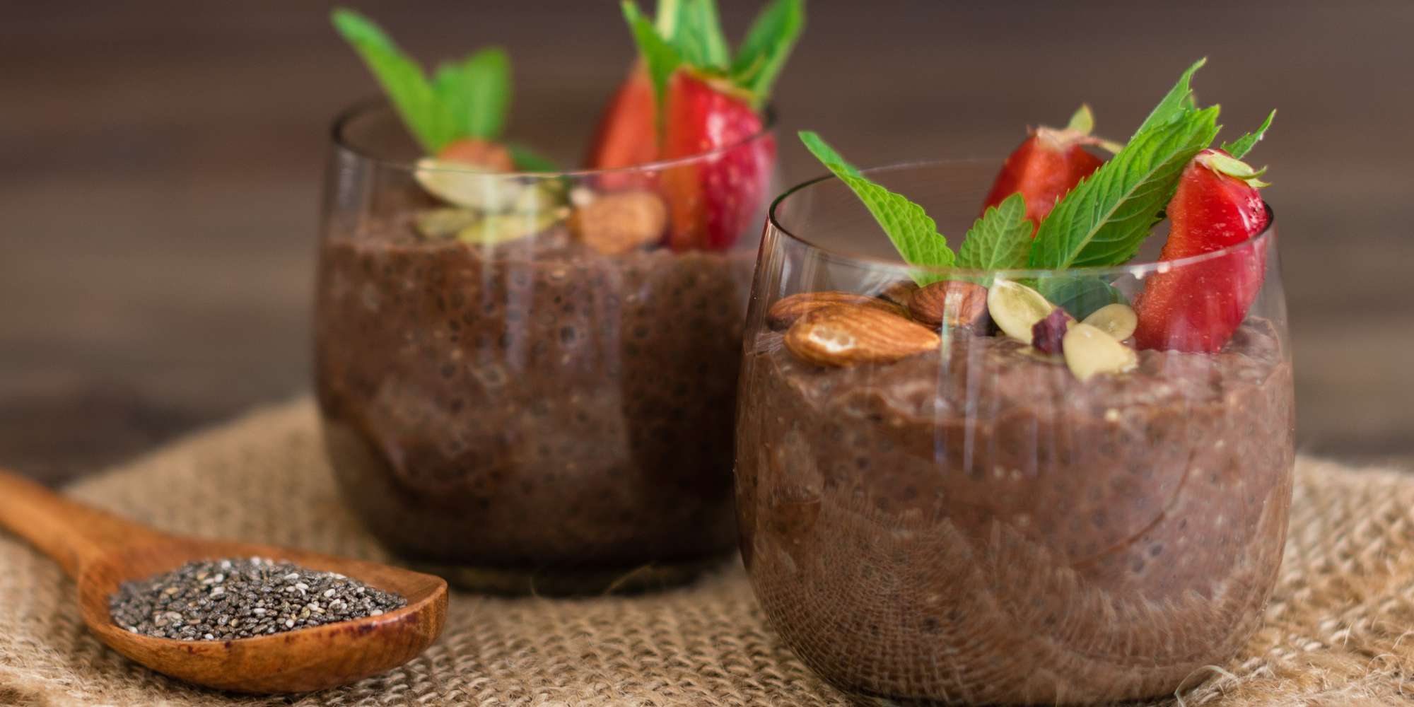 Chocolate Berry Chia Seed Pudding