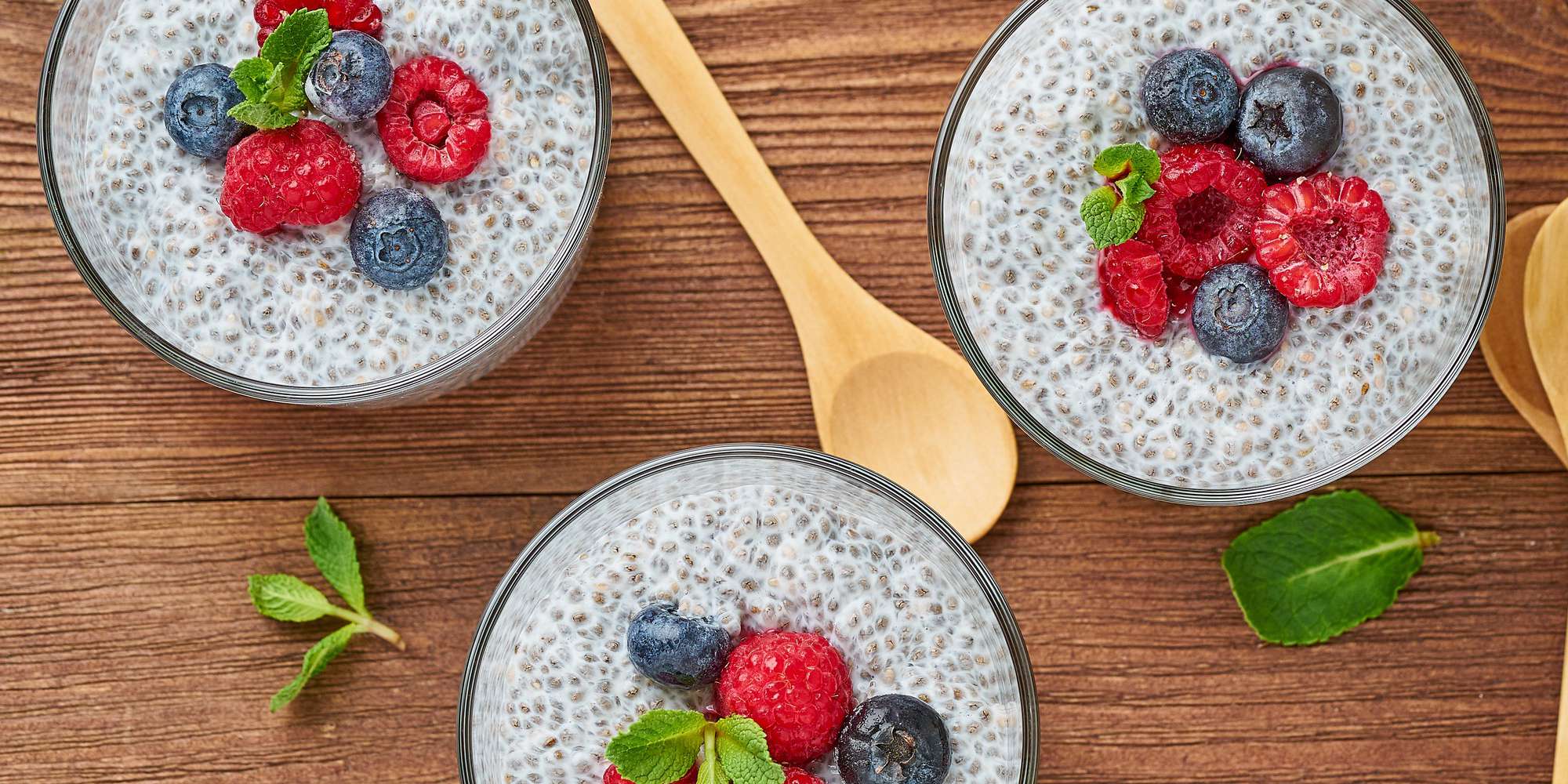 Overnight Chia Pudding + Berries