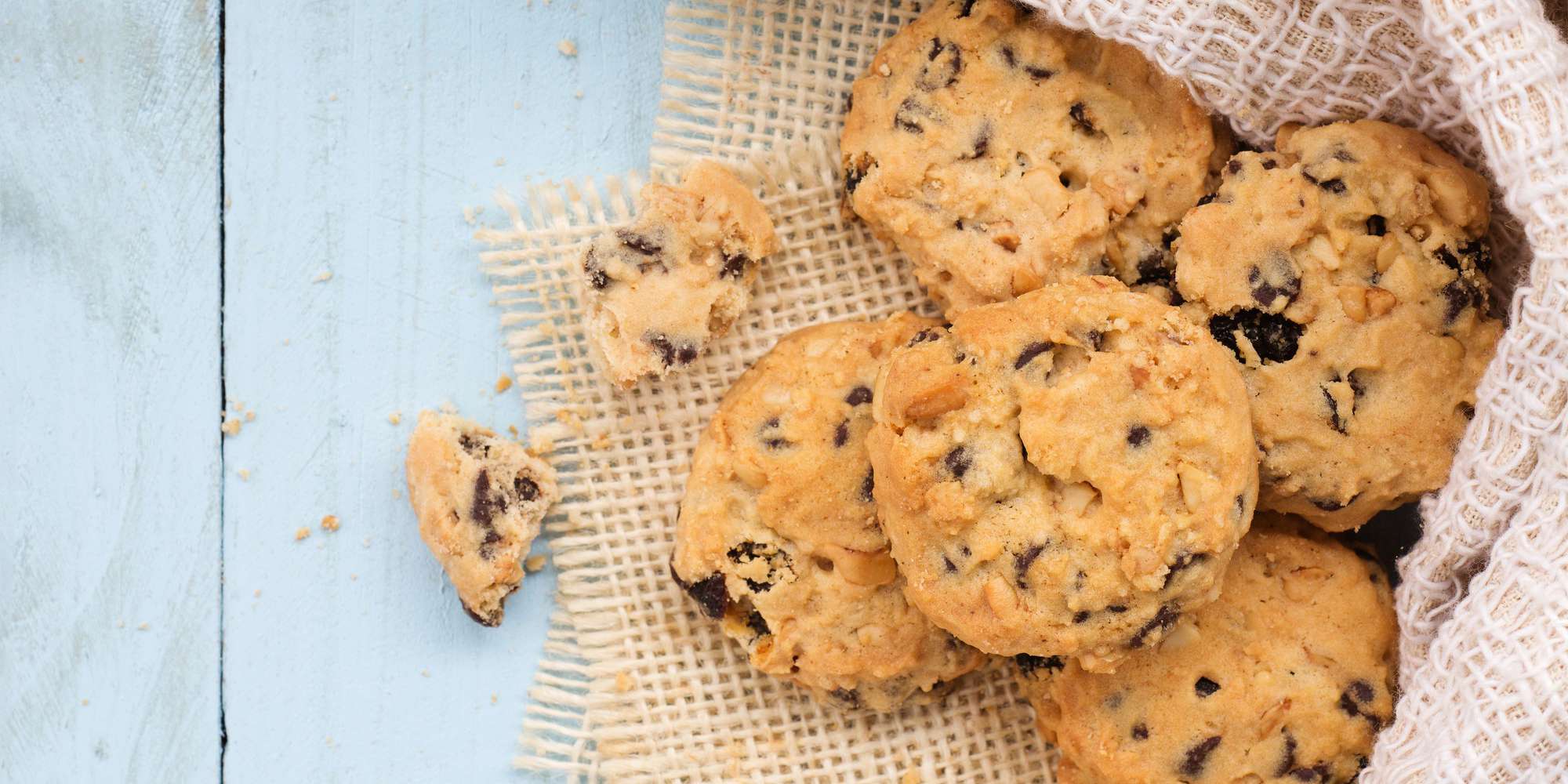 Chewy Chia & Carob Chip Coconut Oatmeal Cookies