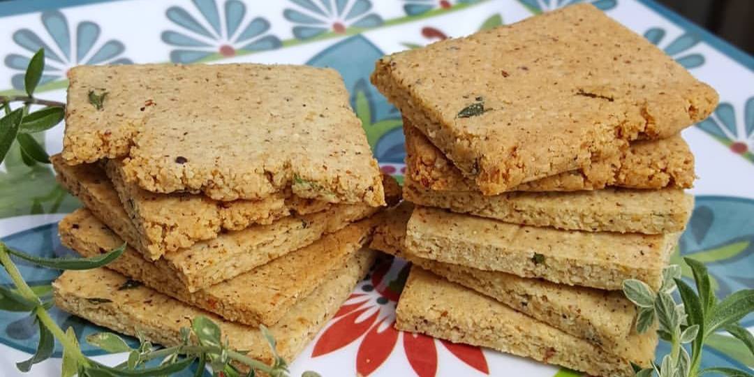 Oats & Almond Flour Crackers