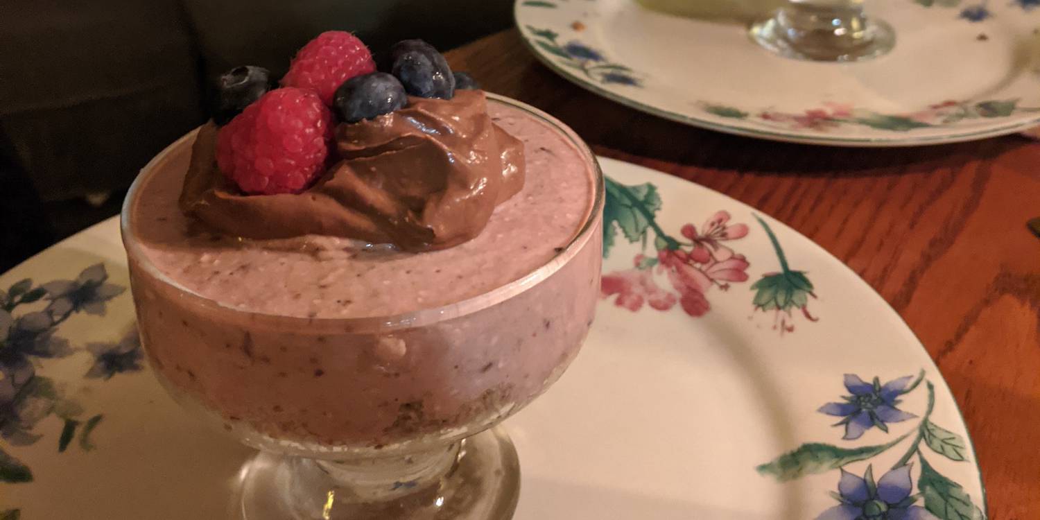 Chocolate Avocado Berry Banana Trifle