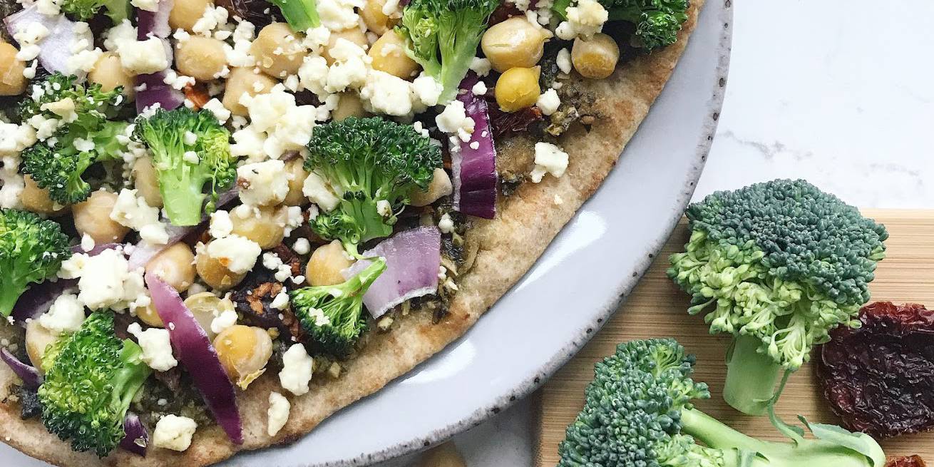 Naan Bread Pesto Pizza